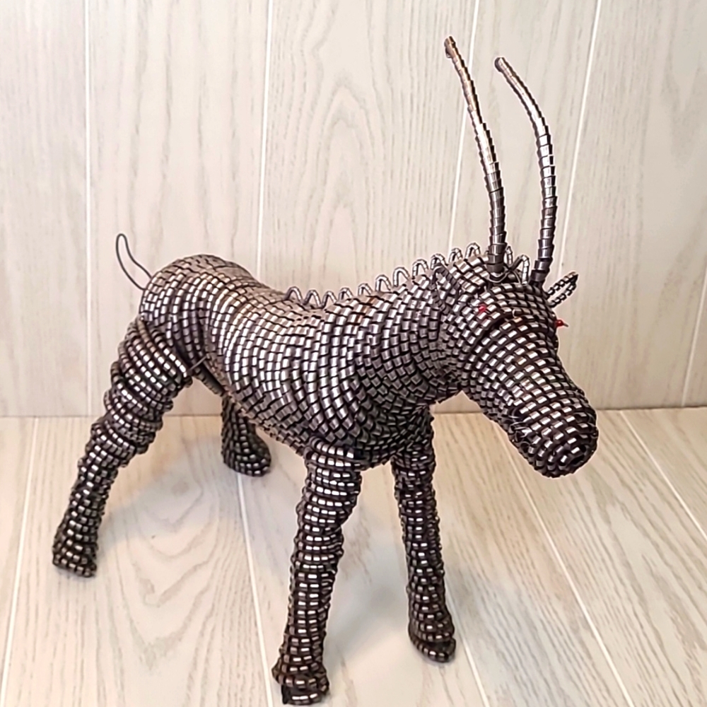 Twisted Metal African Gemsbok Art Sculpture